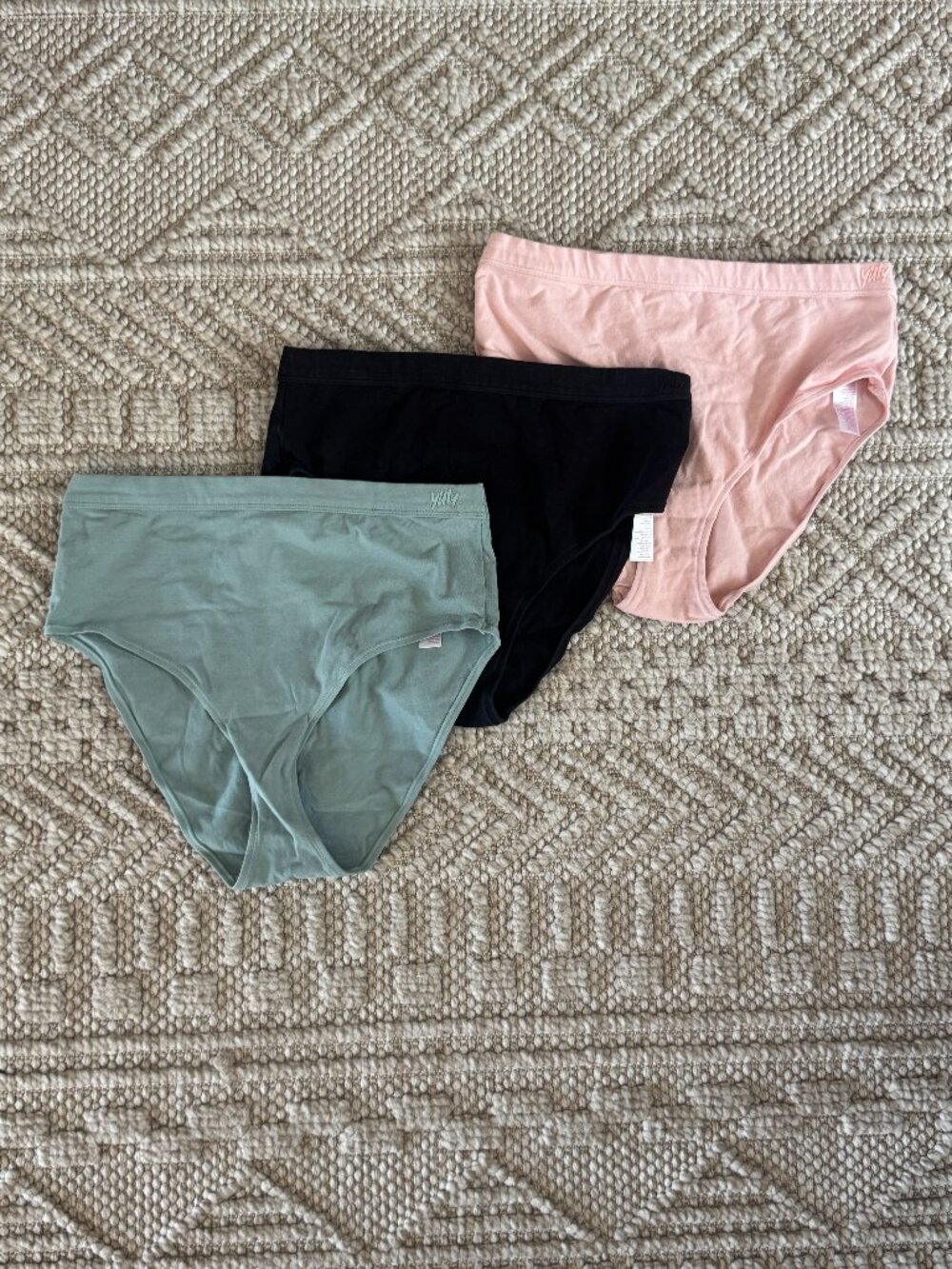 YITTY Underwear Lot of 3 Medium Brief Panties - Sage Green, Black, & Pink